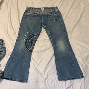 Y2K True Religion Patchwork Bootcut Jeans